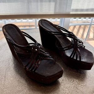 Stuart Weitzman Brown Strappy Women's Sandals